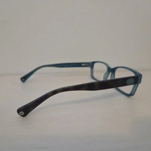 Coach HC 6040 (Brooklyn) 5116 Dark Tortoise/Teal Eyeglasses with Case and Cloth - Picture 4 of 6
